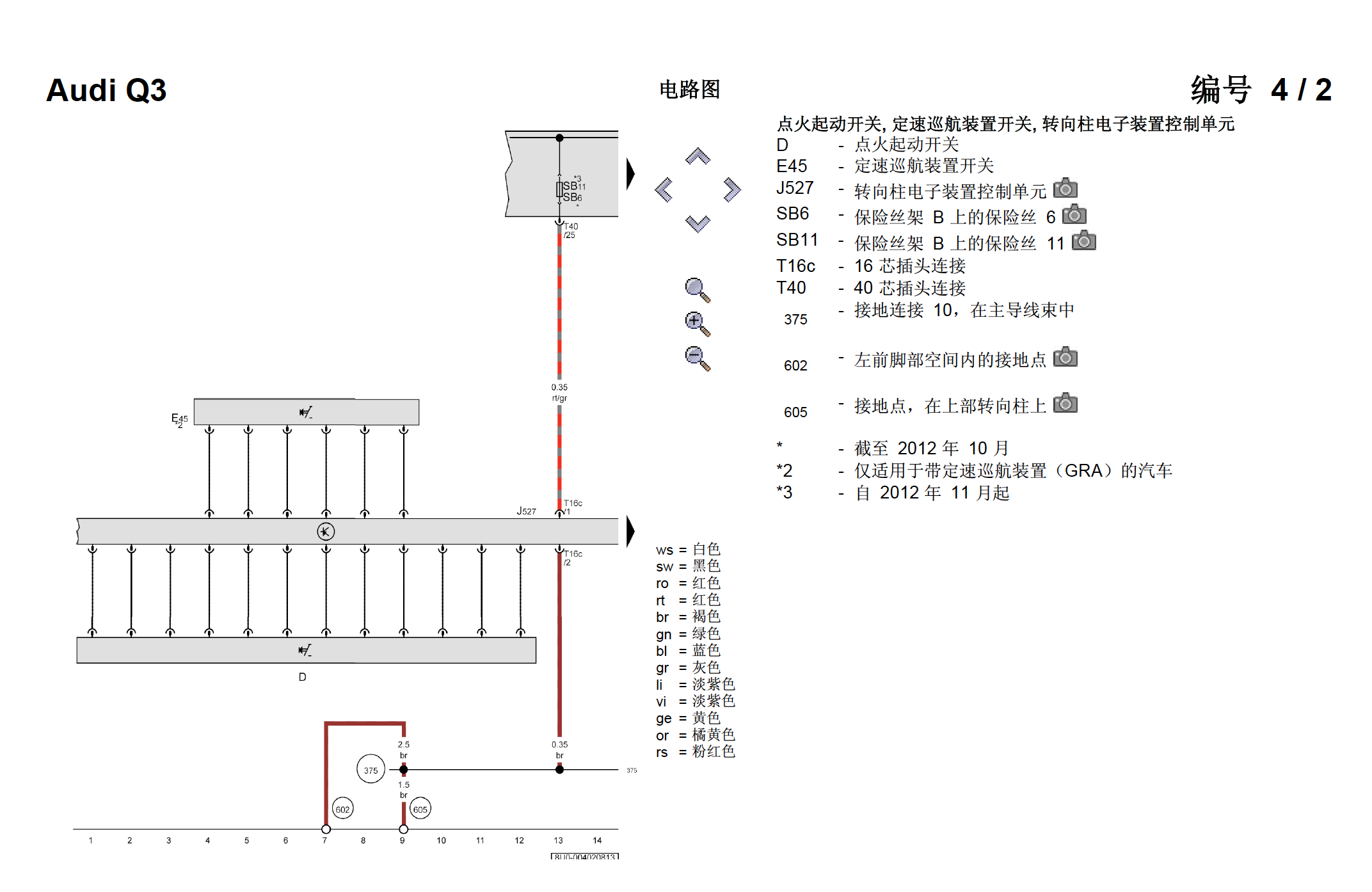 2013款奥迪Q3全车电路图下载