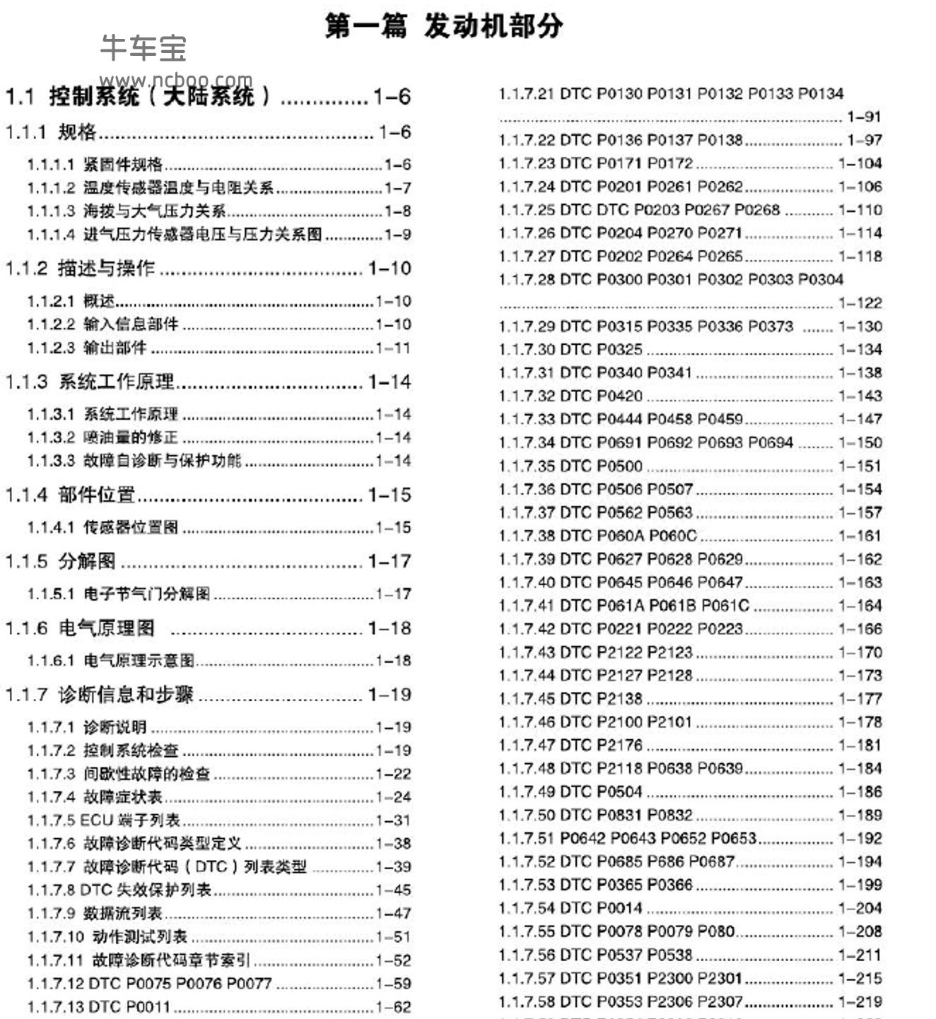 2014款吉利金刚维修手册及电路图