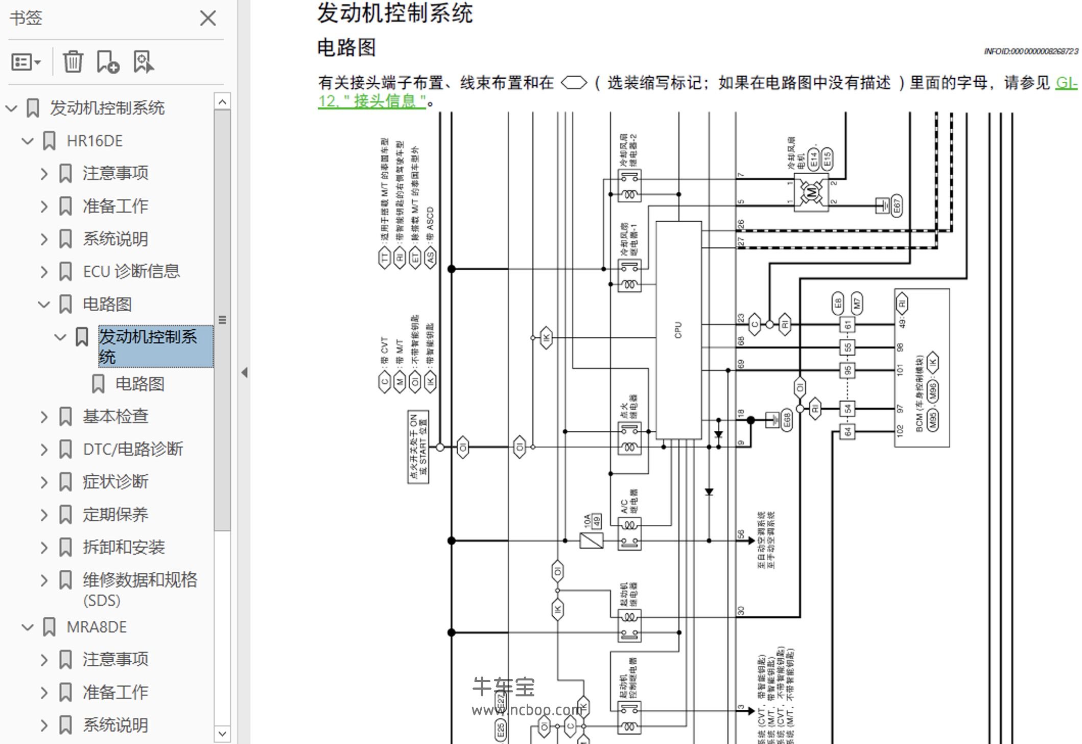 2012-2013款东风日产轩逸1.6L1.8L原厂维修及电路图手册