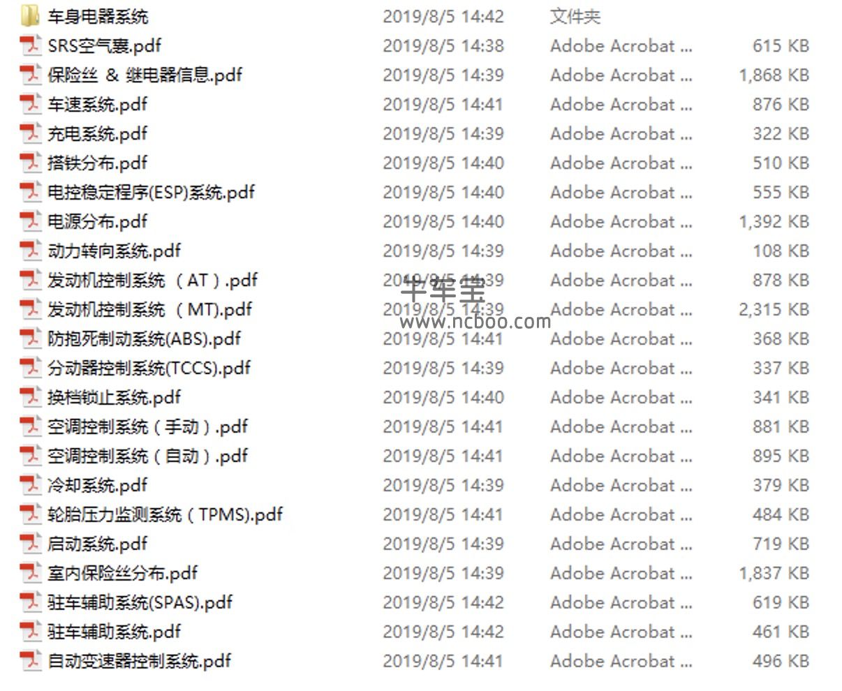 2015款北京现代IX35,2.0L原厂维修手册和电路图资料