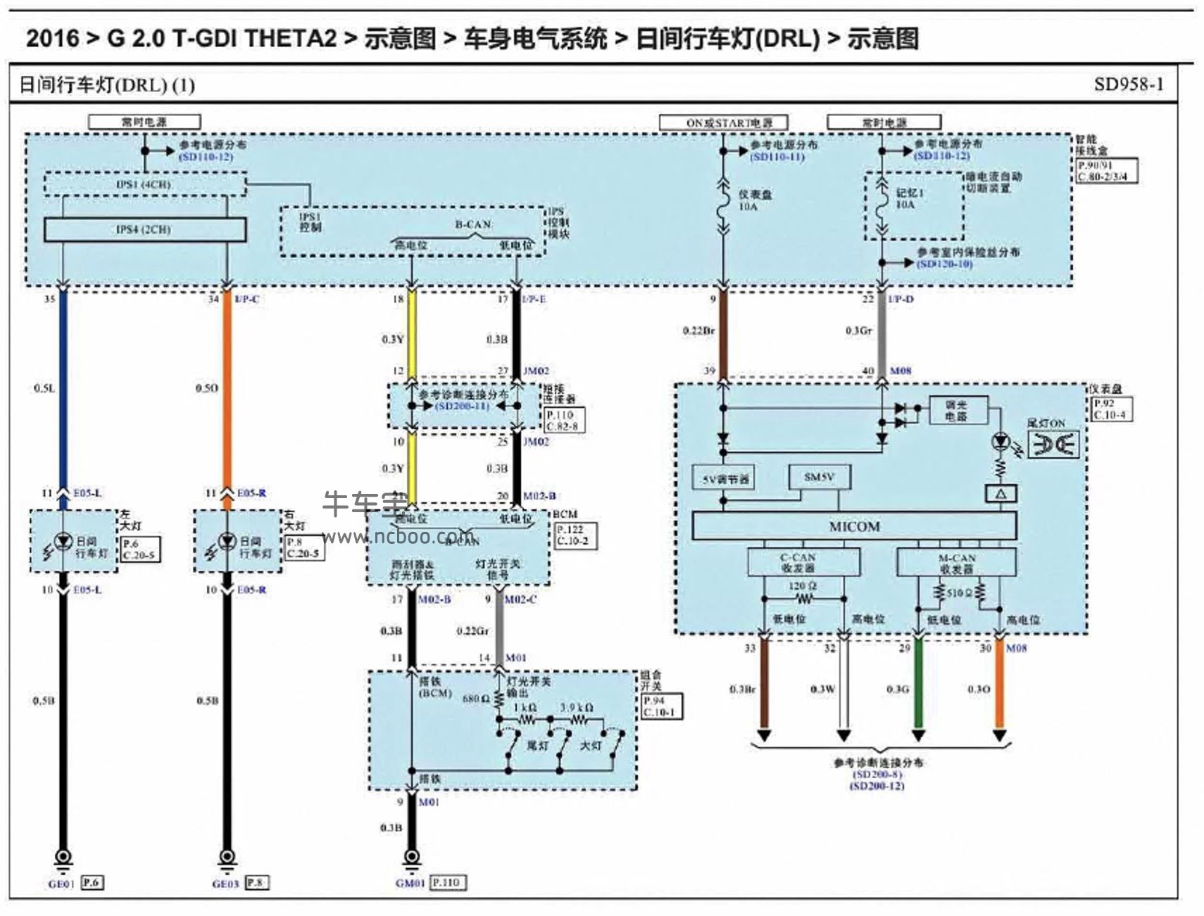 2016-2017款起亚K5,2.0T原厂电路图资料下载