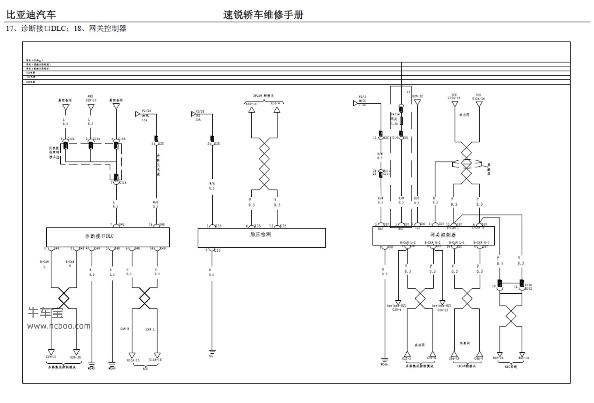 2012款比亚迪速锐原厂维修手册和电路图资料下载