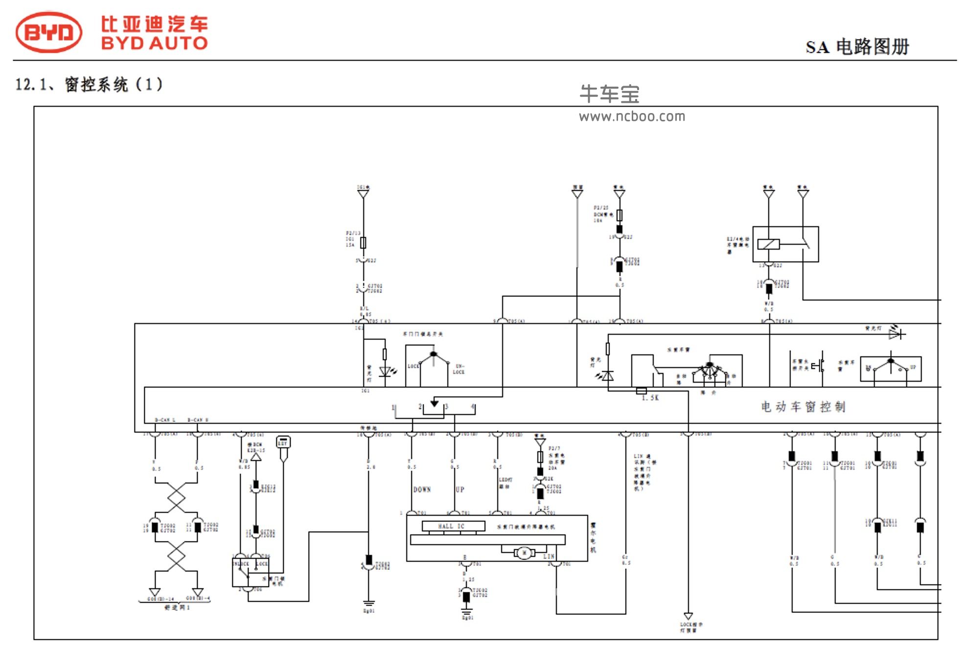 2013-2014款比亚迪宋全系原厂电路图资料下载