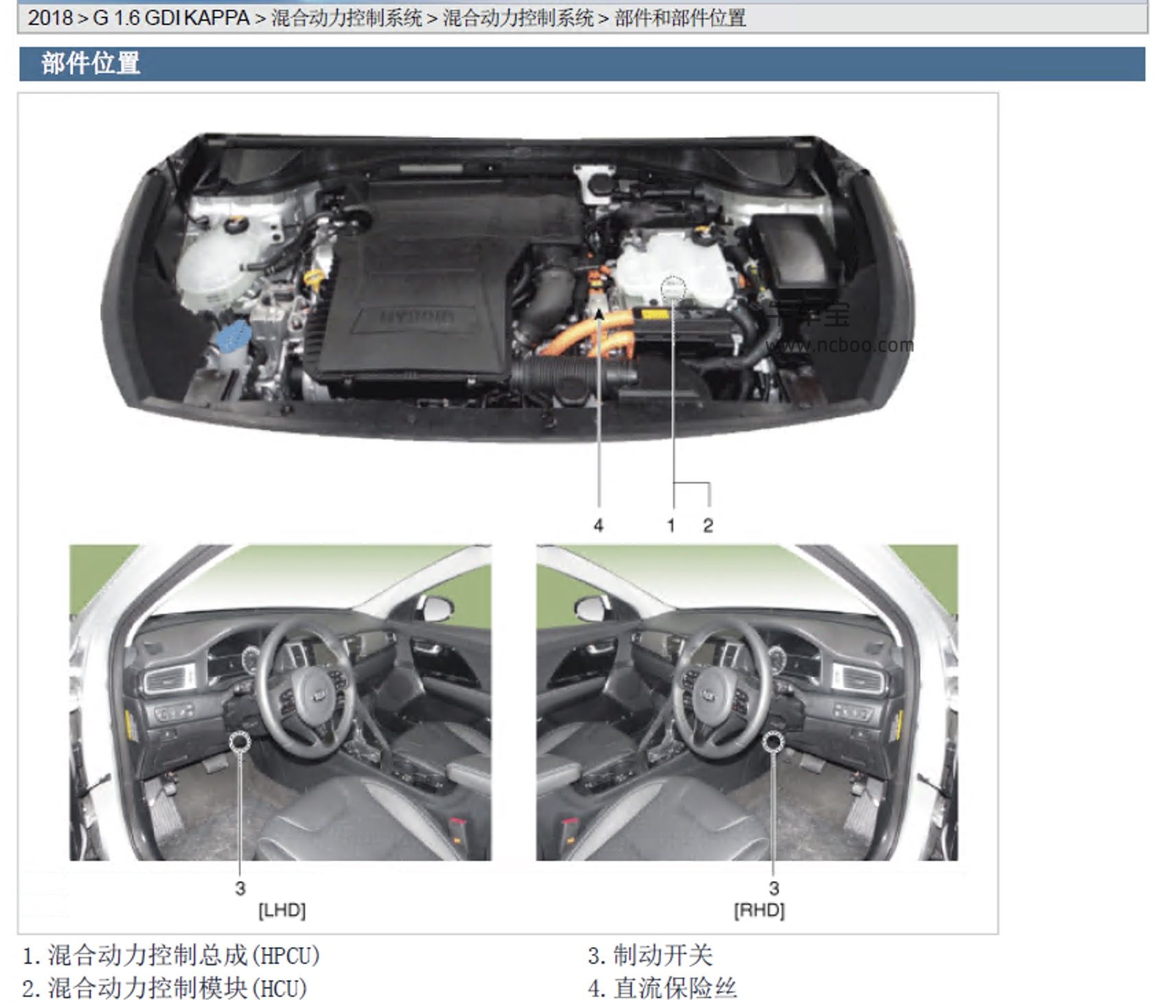 2017-2019款起亚极睿混动(HEV)原厂维修手册和电路图资料下载