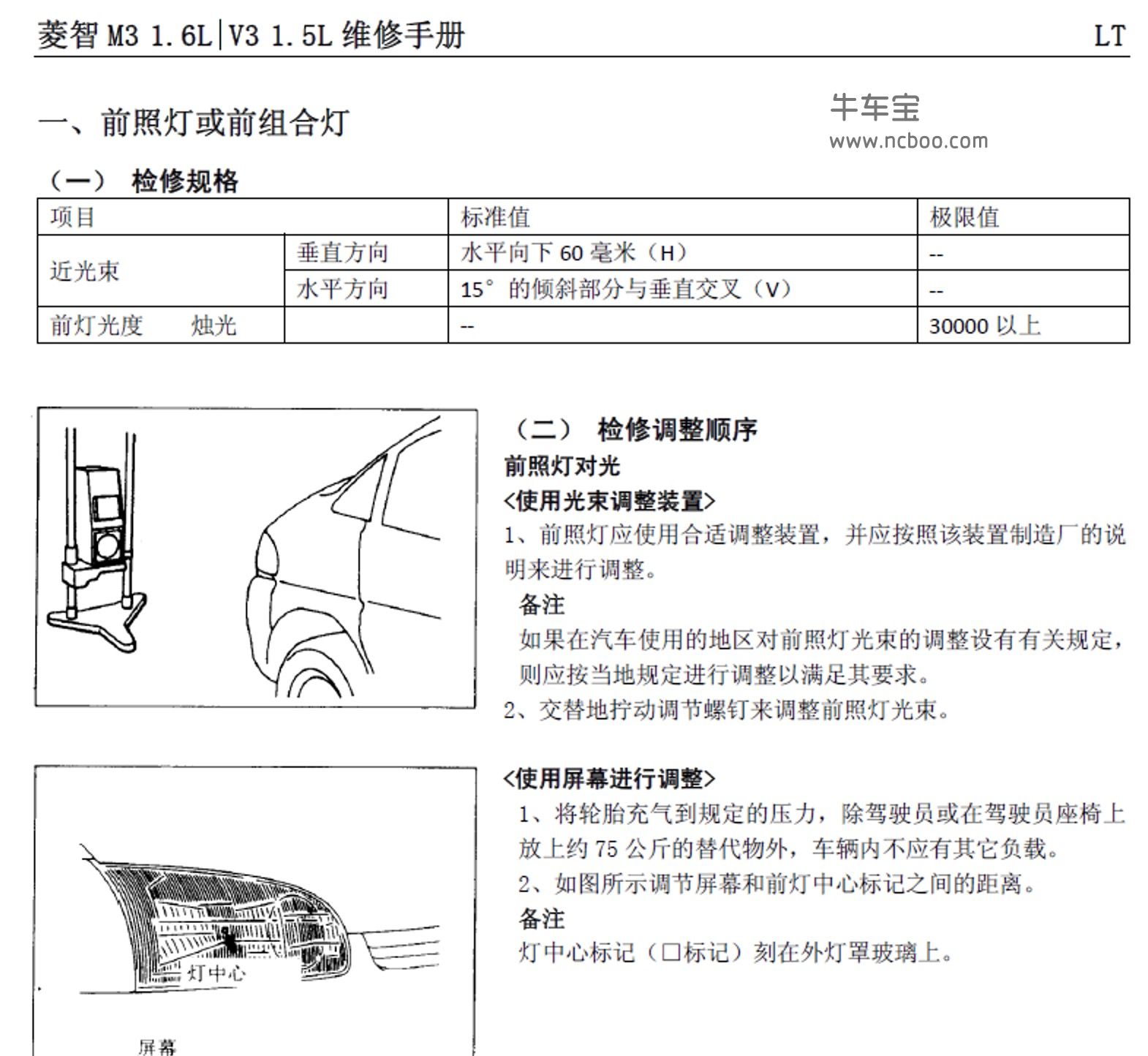 2016-2017款东风风行菱智M3 V3原厂维修手册和电路图