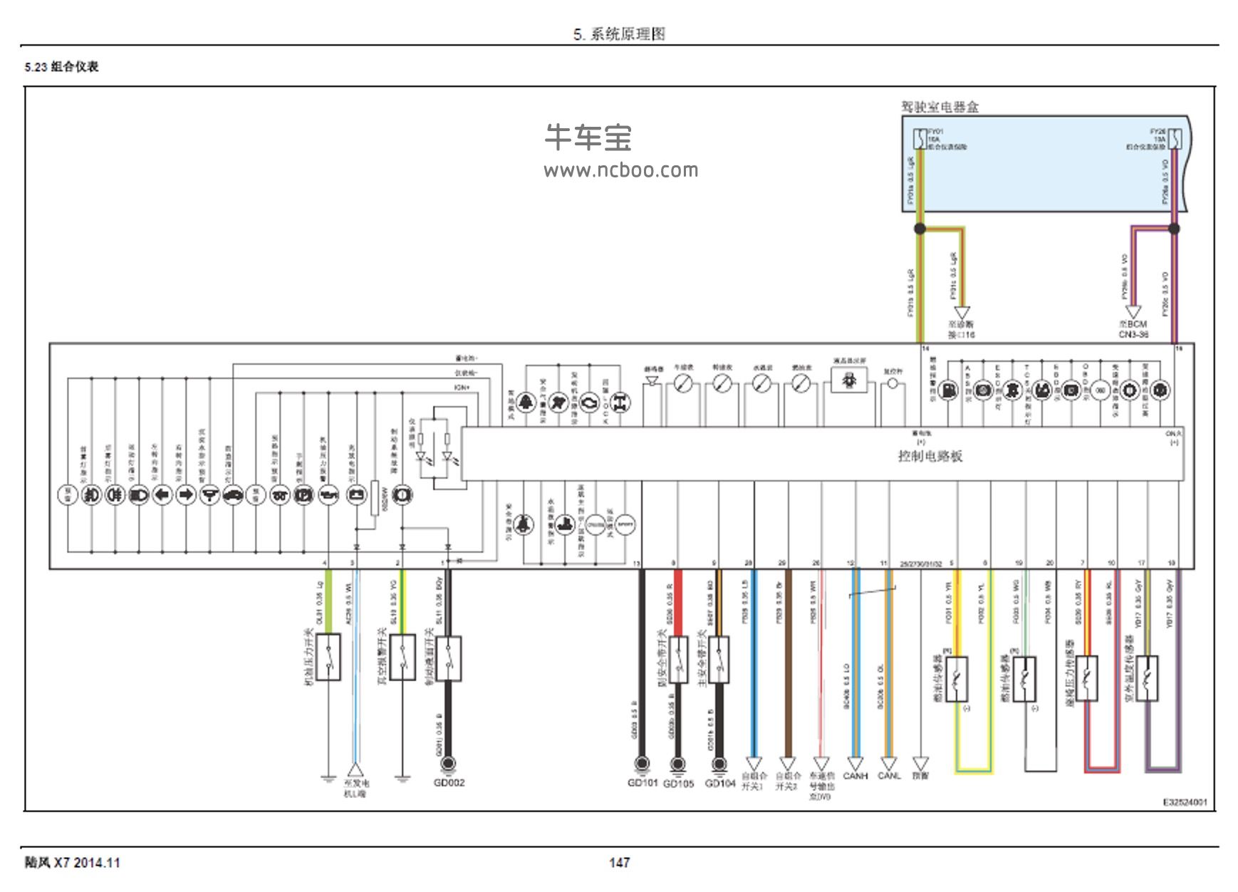 2015-2016款江铃陆风X7原厂维修手册和电路图资料下载