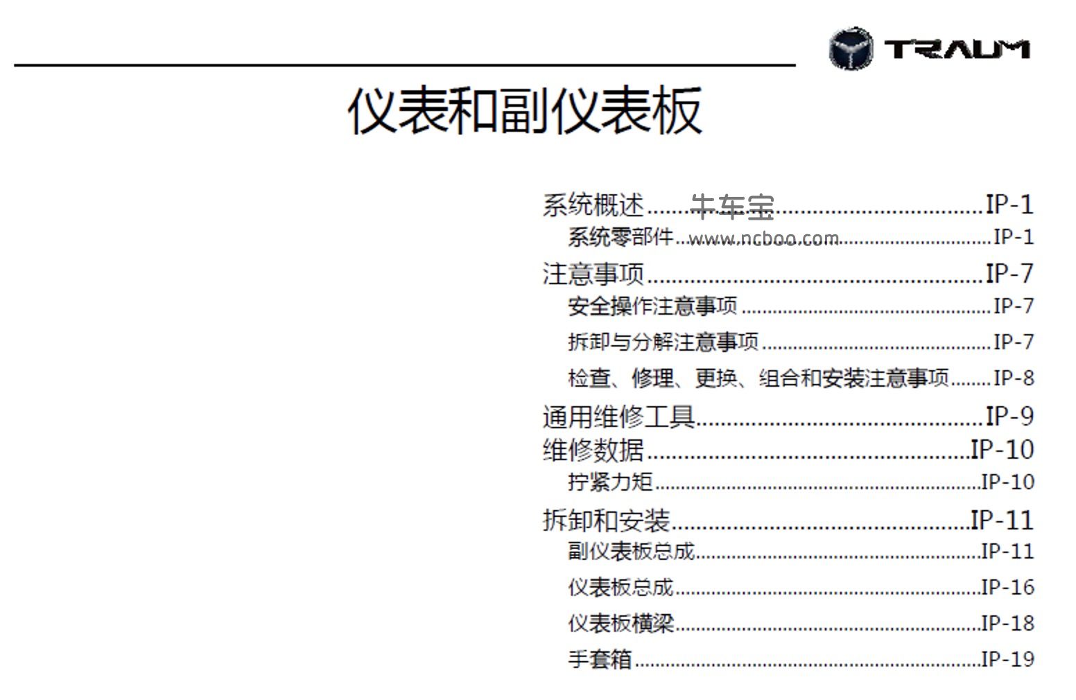 2017-2018款众泰君马S70原厂维修手册和电路图下载