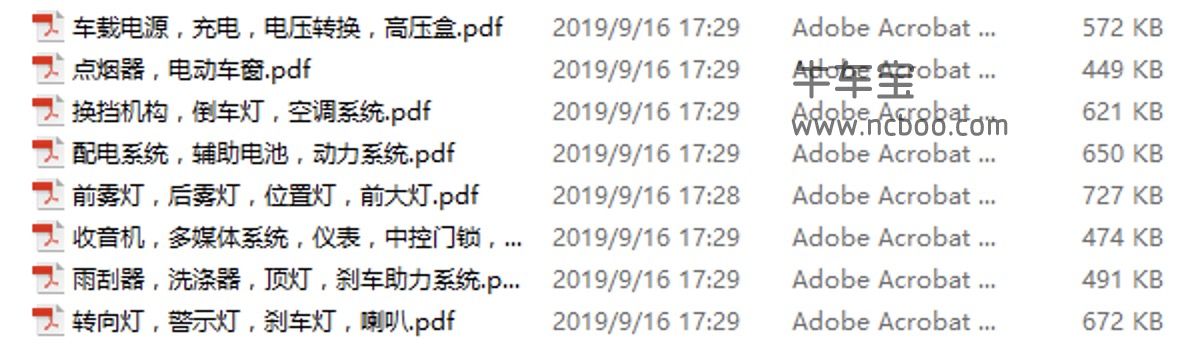 2017-2018款华泰EV160(新能源)电路图资料下载