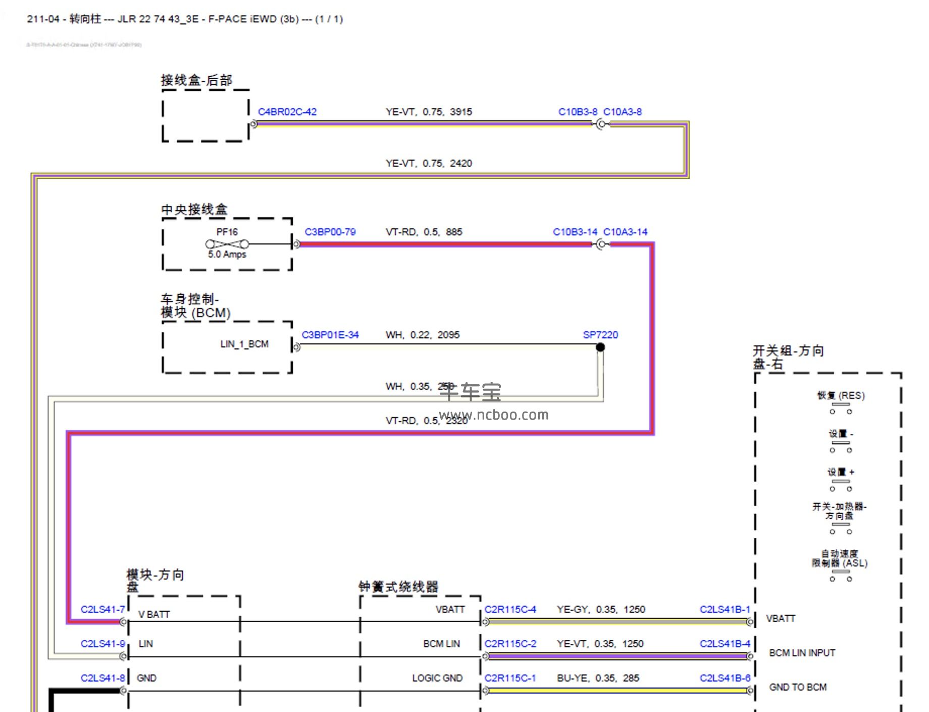 2017-2018款捷豹F-PACE原厂电路图资料下载