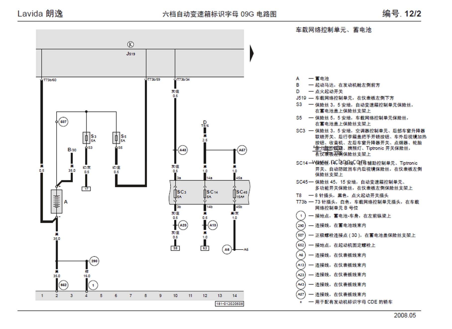 2007-2010款大众朗逸原厂电路图资料下载