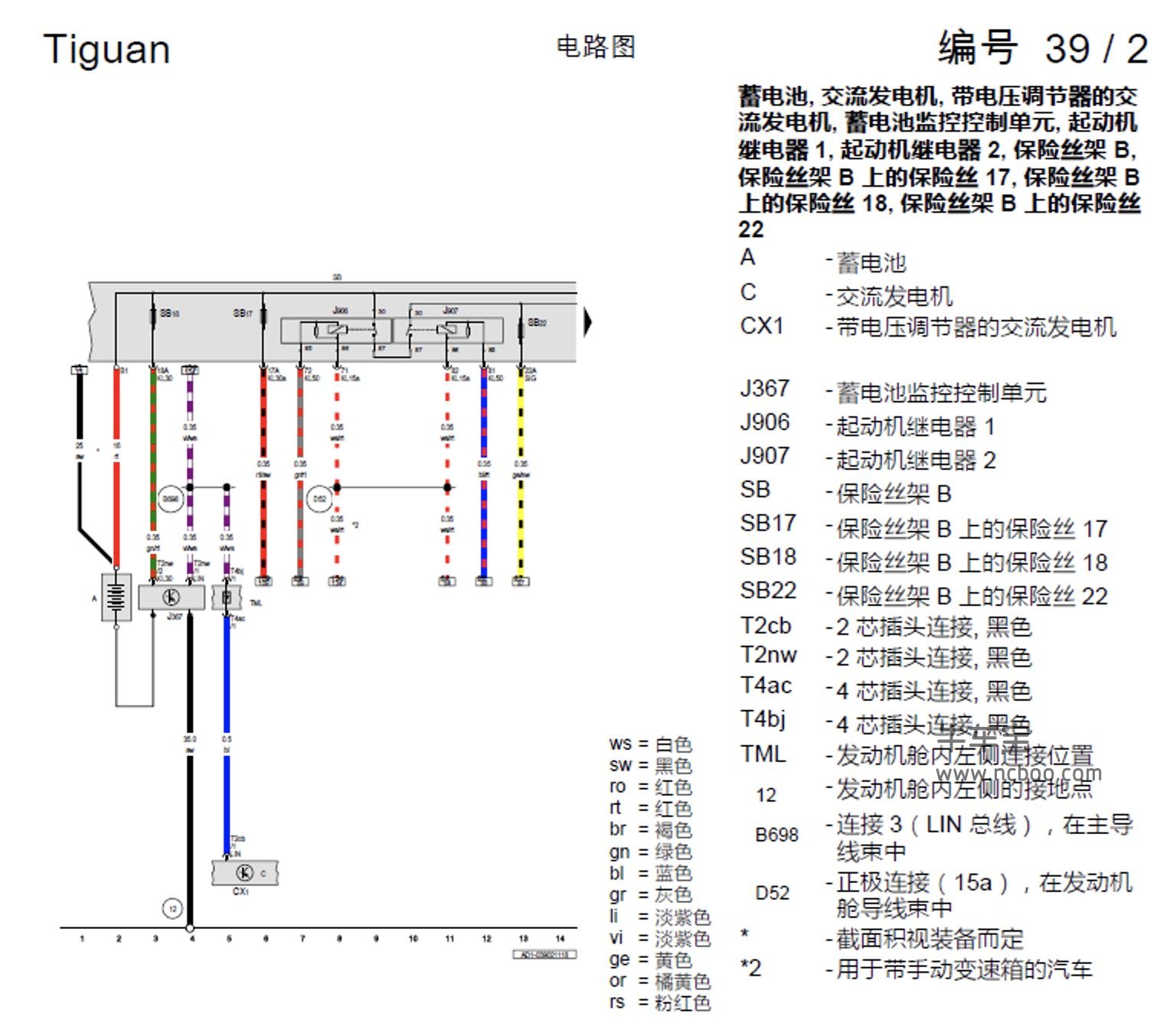 2016-2019款进口大众途观原厂电路图资料下载