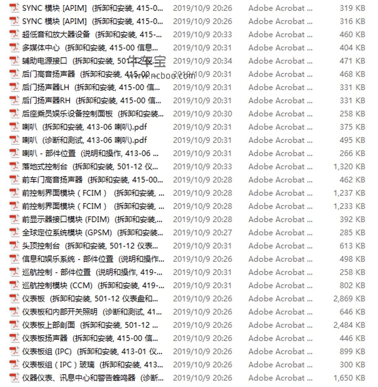 2015-2017款林肯MKX原厂维修手册下载