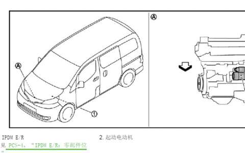 郑州日产NV200起动系统拆卸和安装维修及线路图