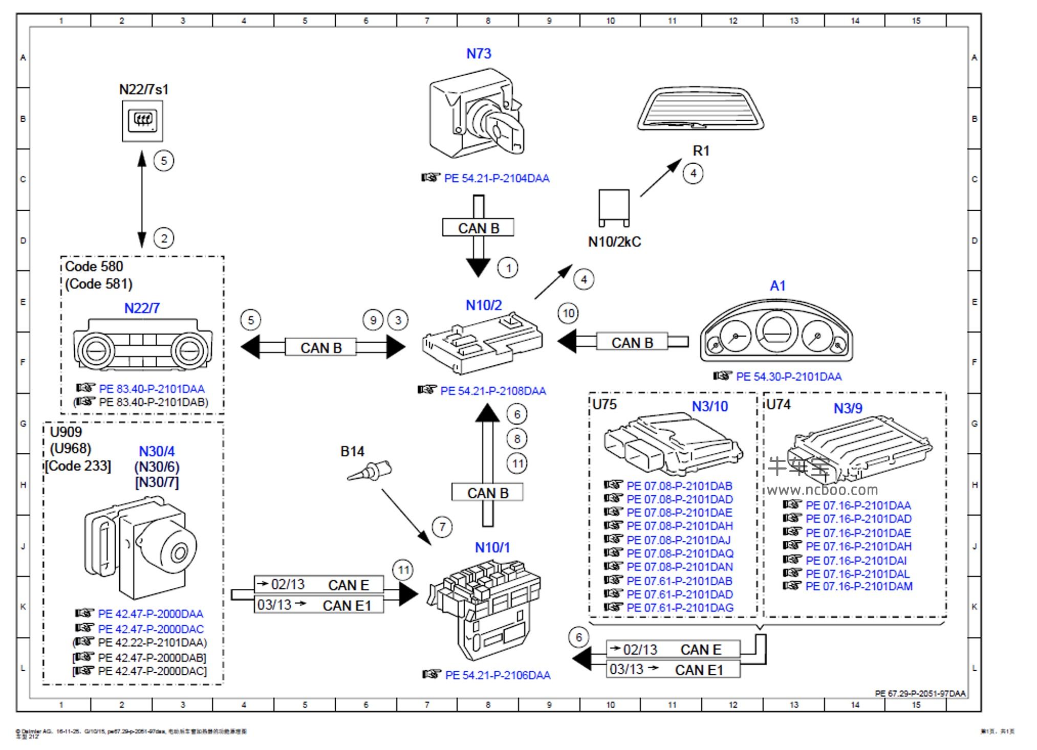 2010-2012款奔驰E260原厂维修手册和电路图