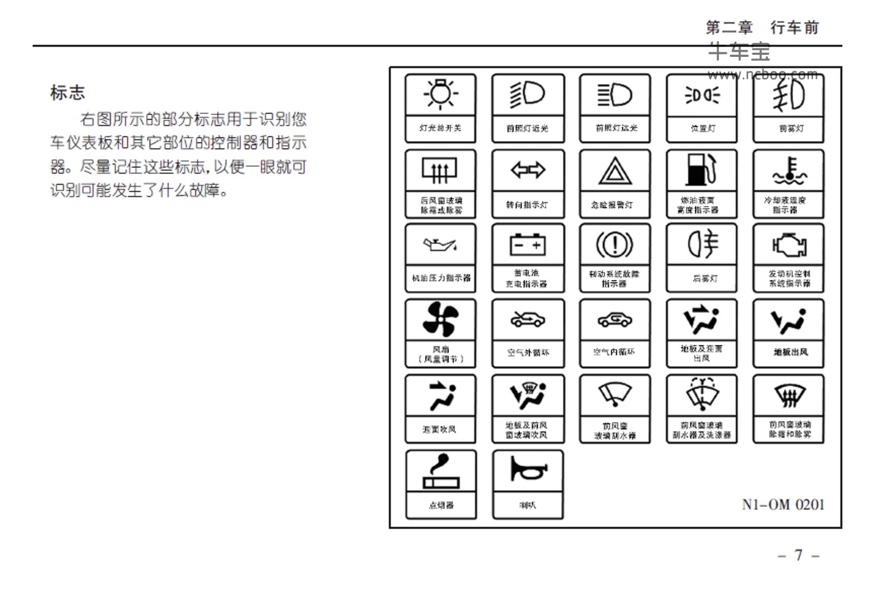 2013年五菱之光产品使用说明书—用户手册PDf电子版下载